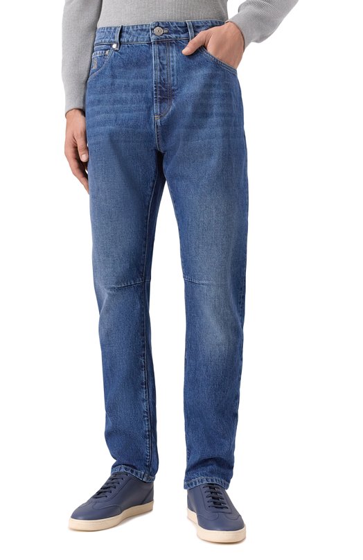 Джинсы Leisure Fit Brunello Cucinelli M241PX1290 Синий  M241PX1290 Фото 3
