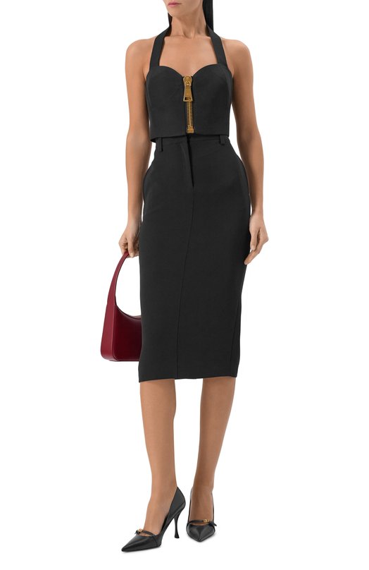 Шерстяной топ Balmain FF0AG820/WC09 Чёрный  FF0AG820/WC09 Фото 2