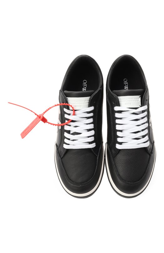 Кожаные кеды New Low Vulcanized Off-White 0MIA293C99LEA002 Чёрный  0MIA293C99LEA002 Фото 6