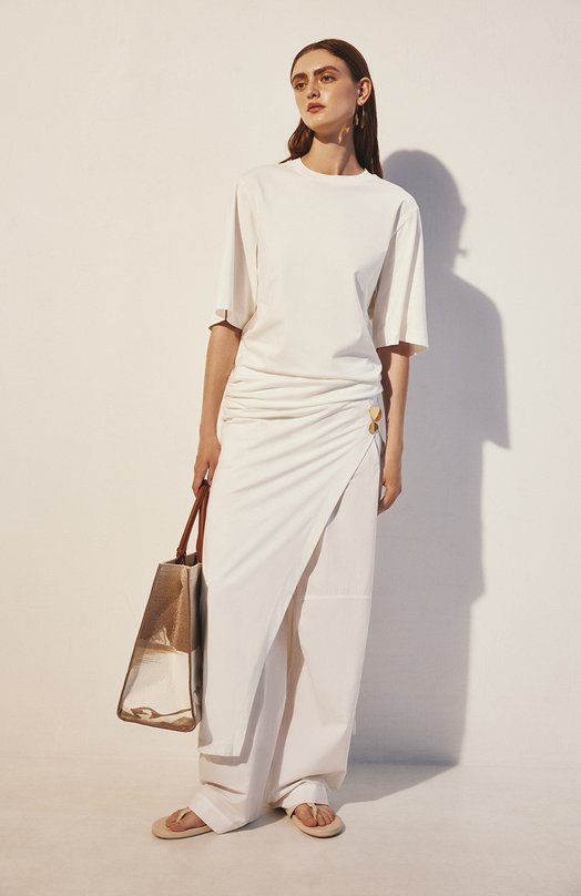 Хлопковые брюки Brunello Cucinelli ML949B1349 Белый  ML949B1349 Фото 6