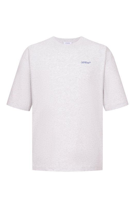 Хлопковая футболка Off-White 0MAA120F25JER00M Серый 0MAA120F25JER00M