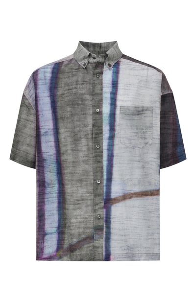 Мужская рубашка из хлопка и шелка GIORGIO ARMANI, арт. GM003727/TE21684