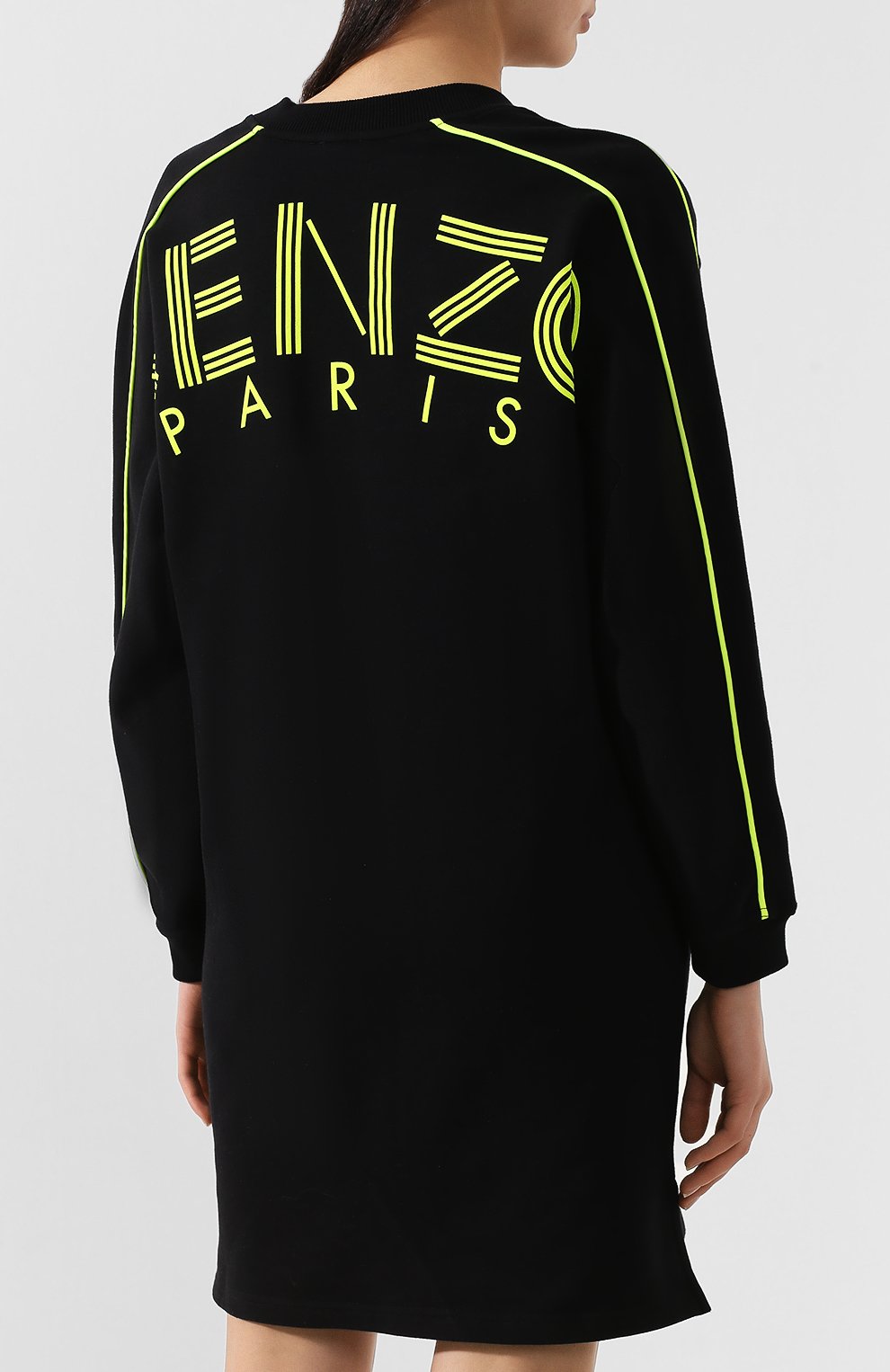 Хлопковое платье KENZO черного цвета по цене 32400 руб., арт. 2R0896952, фото 4 Хлопковое платье KENZO, арт. 2R0896952, фото 4