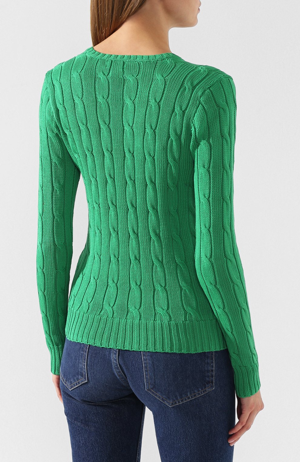 Хлопковый пуловер POLO RALPH LAUREN зеленого цвета по цене 19650 руб., арт. 211580008/0S191C09, фото 4 Хлопковый пуловер POLO RALPH LAUREN, арт. 211580008/0S191C09, фото 4