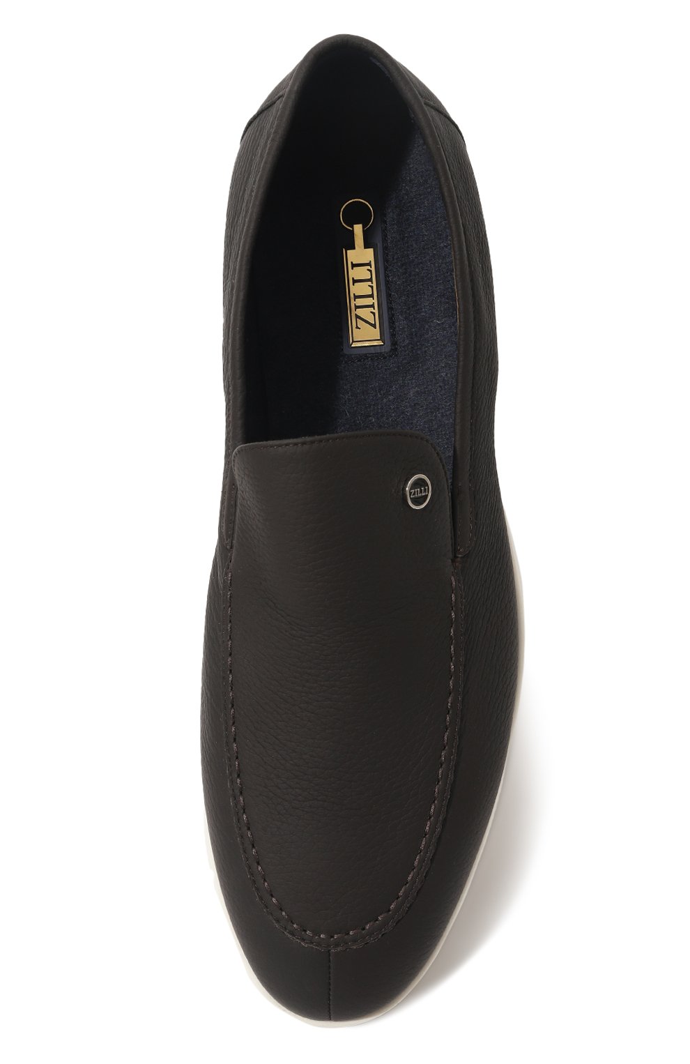 Кожаные лоферы ZILLI темно-коричневого цвета по цене 113000 руб., арт. H0063AM1948VRUL01, фото 6 Кожаные лоферы ZILLI, арт. H0063AM1948VRUL01, фото 6