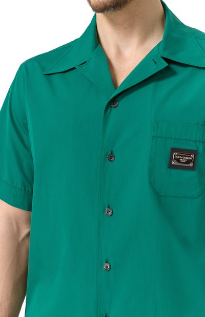 Хлопковая рубашка DOLCE & GABBANA зеленого цвета по цене 78450 руб., арт. G5JH9T/GF855, фото 5 Хлопковая рубашка DOLCE & GABBANA, арт. G5JH9T/GF855, фото 5