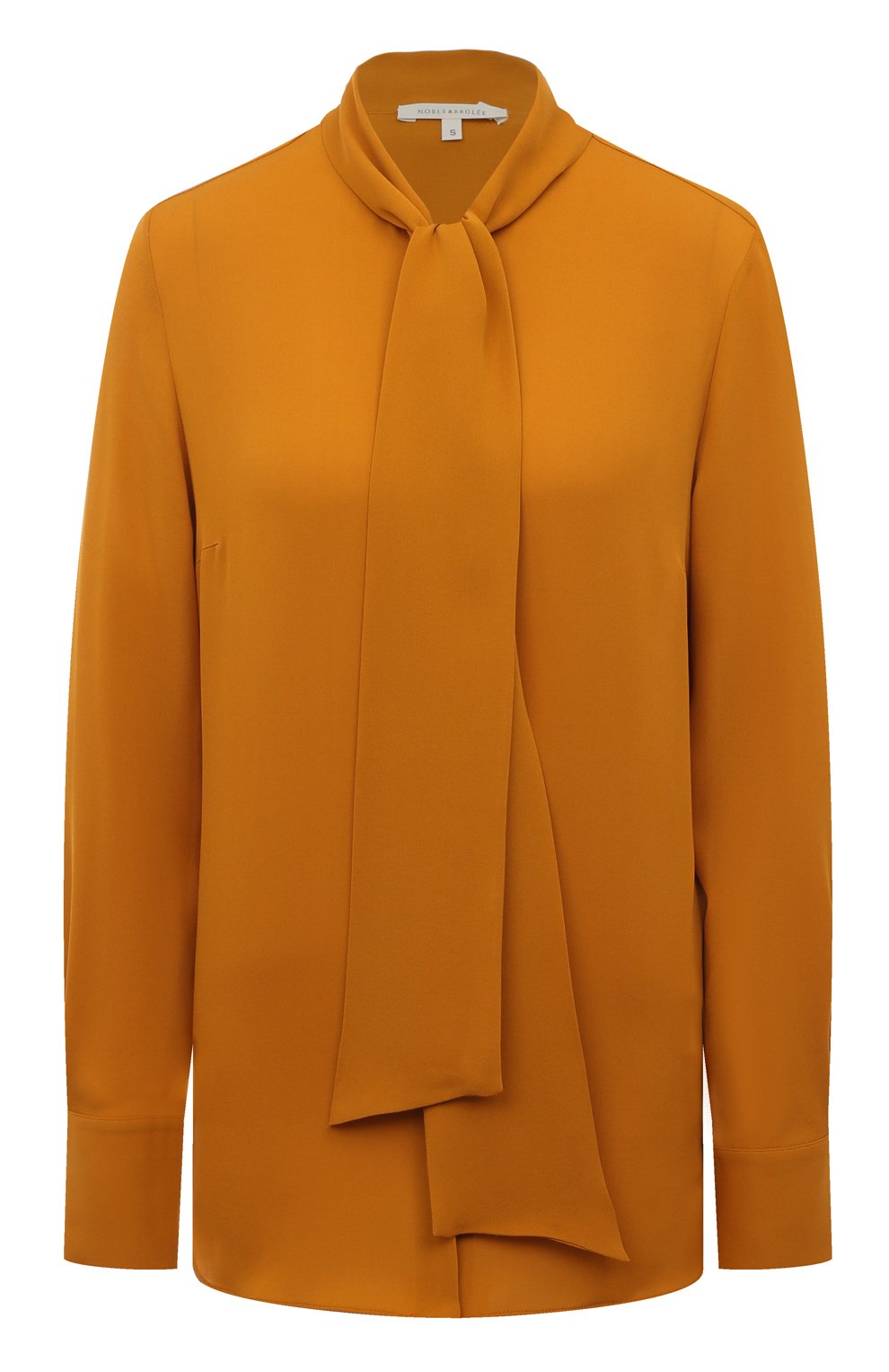 Шелковая блузка NOBLE&BRULEE оранжевого цвета по цене 71500 руб., арт. NB28/100422/1, фото 1 Шелковая блузка NOBLE&BRULEE, арт. NB28/100422/1, фото 1