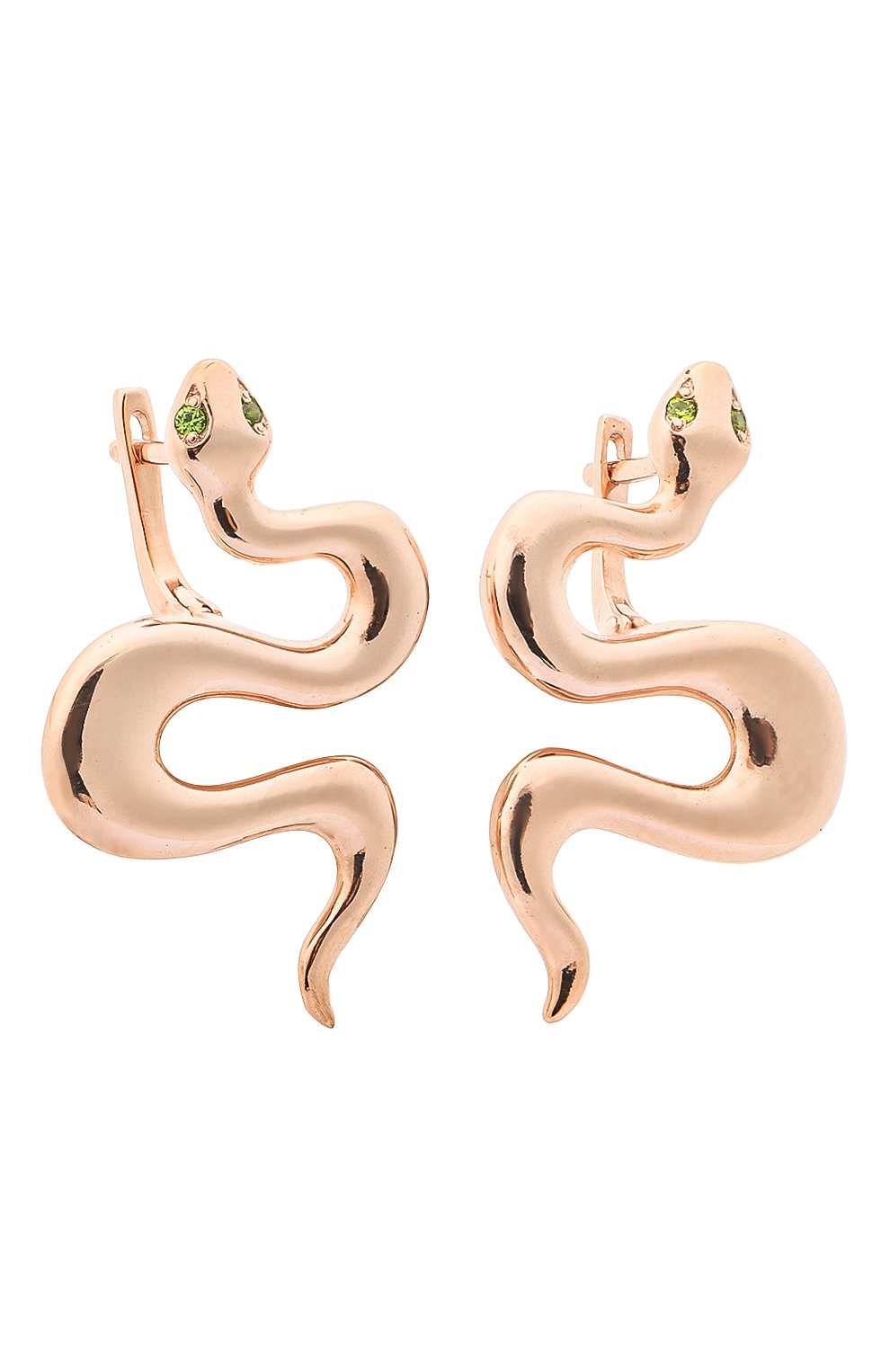 Серьги-полозы с демантоидом MOONKA, арт. dem-pe-g, фото 3