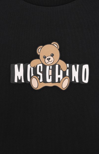 Хлопковое платье MOSCHINO черного цвета по цене 11750 руб., арт. HDV0HL/LCA19, фото 3 Хлопковое платье MOSCHINO, арт. HDV0HL/LCA19, фото 3