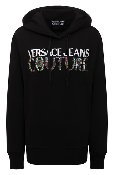 Женский хлопковое худи VERSACE JEANS COUTURE, арт. 71HAIF04-71DP308 R L0G0 BIJ0UX 0RGANIC/CF00F