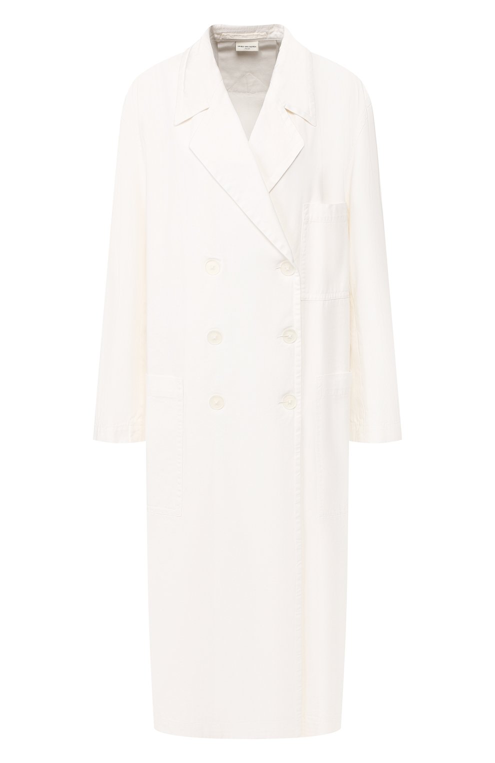 Хлопковый плащ DRIES VAN NOTEN белого цвета по цене 66150 руб., арт. 191-10232-7290, фото 1 Хлопковый плащ DRIES VAN NOTEN, арт. 191-10232-7290, фото 1