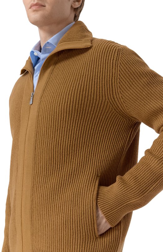 Шерстяной кардиган Gran Sasso 23112/25075 Коричневый  23112/25075 Фото 5