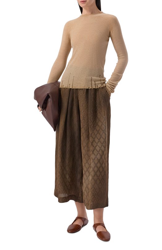 Шерстяной лонгслив Uma Wang UK7114 Бежевый  UK7114 Фото 2