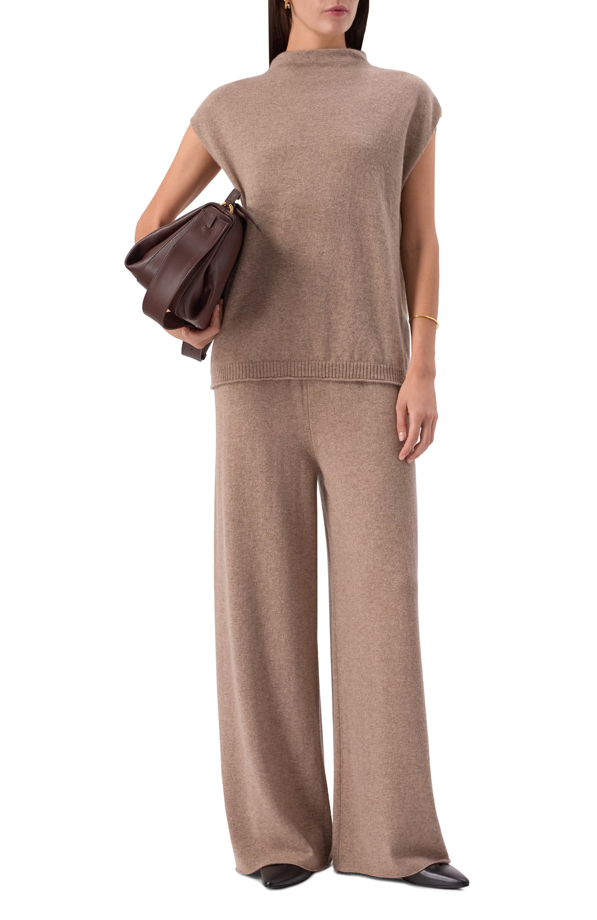 Кашемировый топ ERIKA CAVALLINI бежевого цвета по цене 58350 руб., арт. P5WB01, фото 2 Кашемировый топ ERIKA CAVALLINI, арт. P5WB01, фото 2