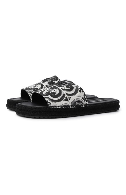 Мужские комбинированные шлепанцы DOLCE & GABBANA, арт. A80544/AJ235