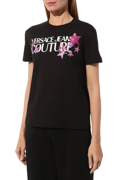 Хлопковая футболка VERSACE JEANS COUTURE, арт. 75HAHT20/CJ00T, фото 3