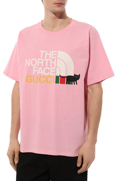 Хлопковая футболка the north face x gucci GUCCI, арт. 616036 XJDRC, фото 3