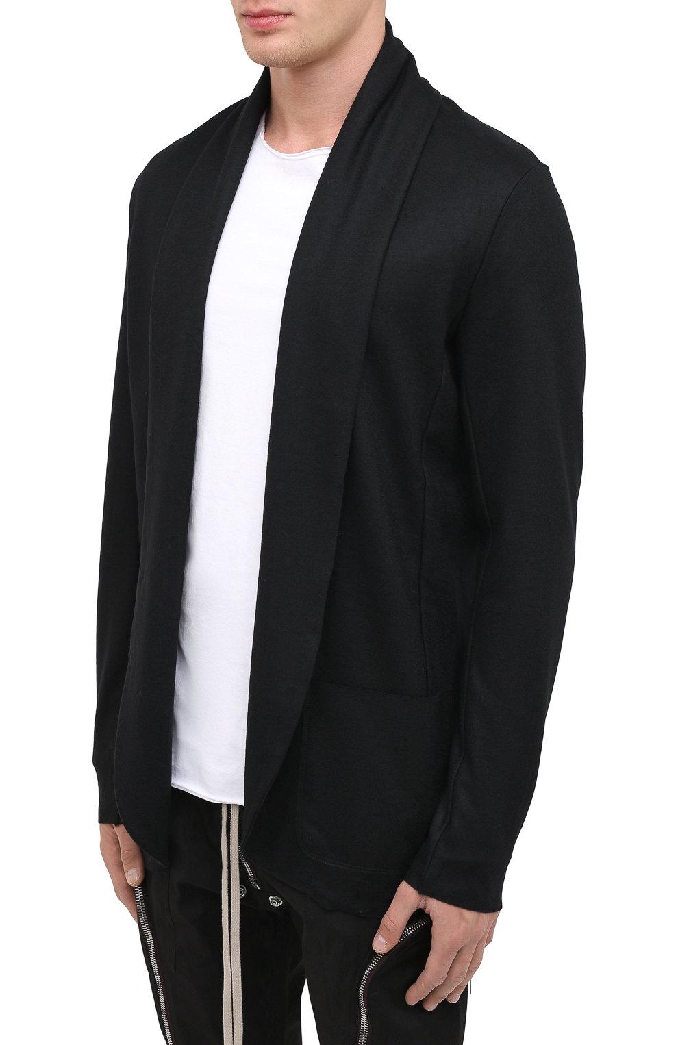 Шерстяной кардиган KAZUYUKI KUMAGAI черного цвета по цене 31150 руб., арт. AJ03-227, фото 3 Шерстяной кардиган KAZUYUKI KUMAGAI, арт. AJ03-227, фото 3