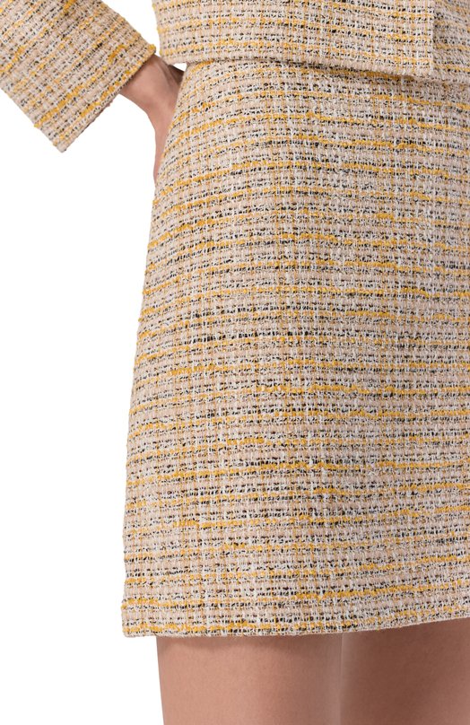 Твидовая юбка Theory P0804305 Бежевый  P0804305 Фото 5