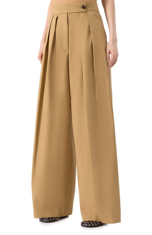 Хлопковые брюки Dries Van Noten 251-010903-1147 Бежевый  251-010903-1147 Фото 3