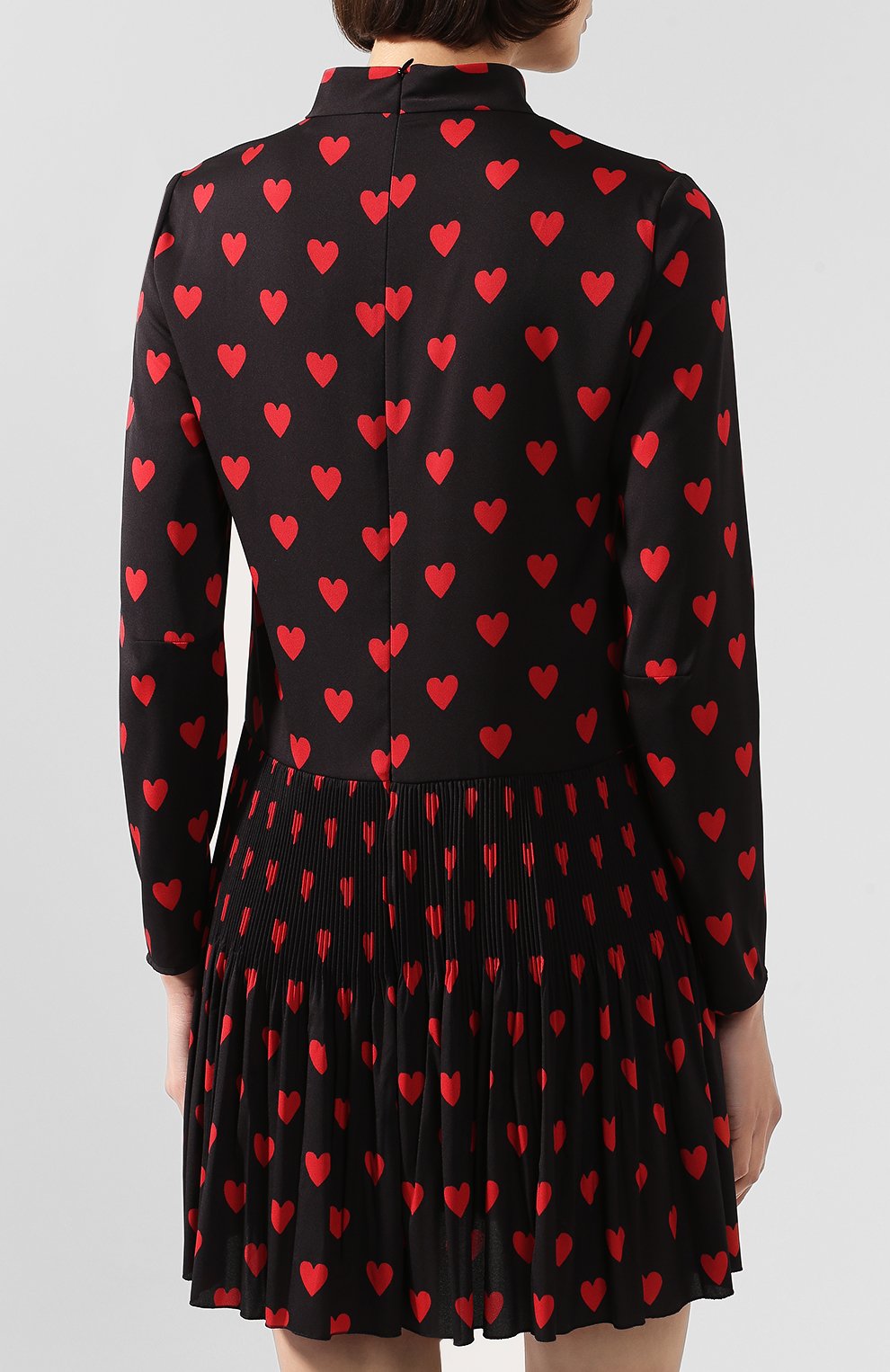 Платье с принтом REDVALENTINO черного цвета по цене 57250 руб., арт. SR3VAF80/49N, фото 4 Платье с принтом REDVALENTINO, арт. SR3VAF80/49N, фото 4