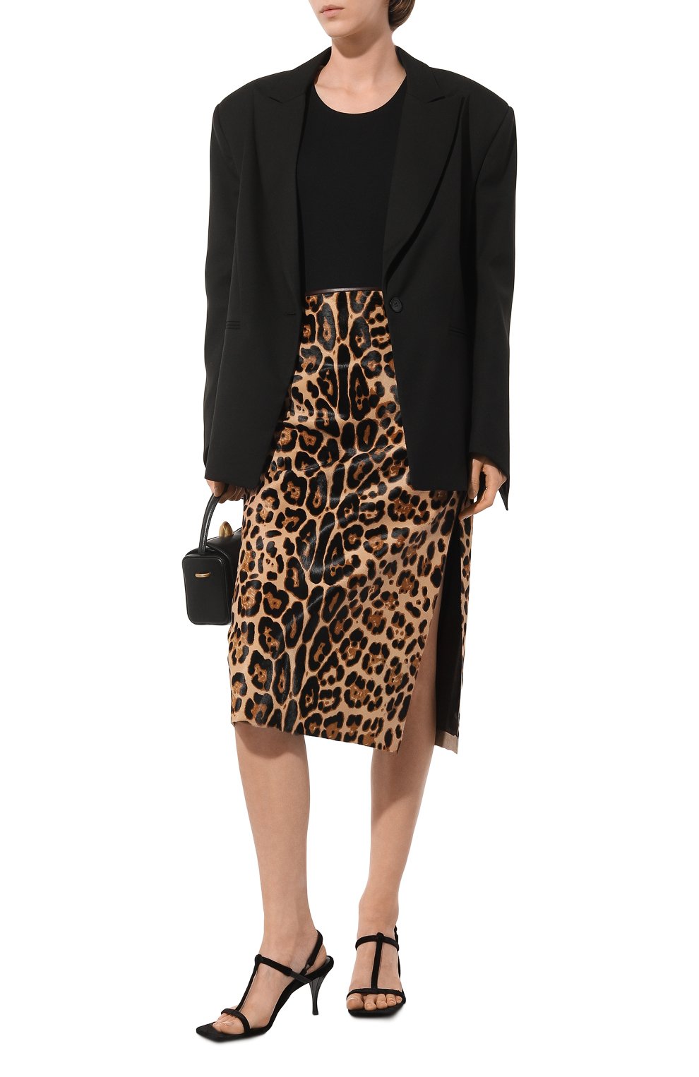 Юбка из меха пони COLOR TEMPERATURE леопардового цвета по цене 214500 руб., арт. Пон-33/55, фото 2 Юбка из меха пони COLOR TEMPERATURE, арт. Пон-33/55, фото 2