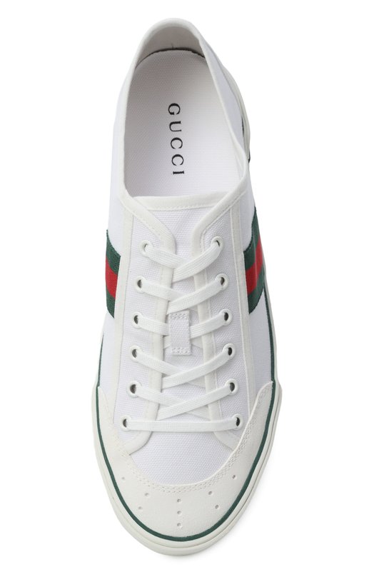 Текстильные кеды Gucci Tennis 1977 Gucci 854436/FAFS4 Белый  854436/FAFS4 Фото 5