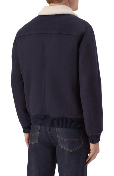 Кашемировый бомбер с воротником из овчины KITON, арт. UW0910MV03T83, фото 4