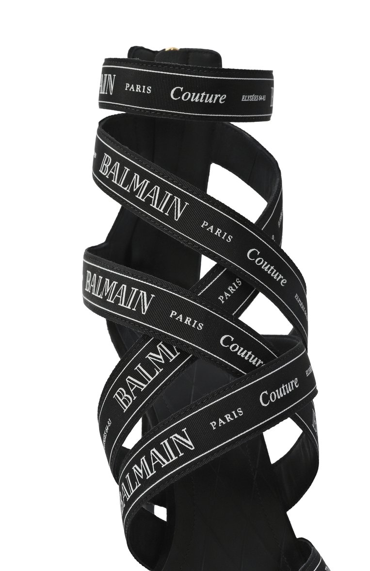 Женские замшевые туфли couture 95 BALMAIN черного цвета, арт. EN1UH092/TKWB | Фото 7 (Подошва: Плоская; Материал внутренний: Натуральная кожа; Материал внешний: Натуральная кожа; Каблук высота: Высокий; Каблук тип: Шпилька)