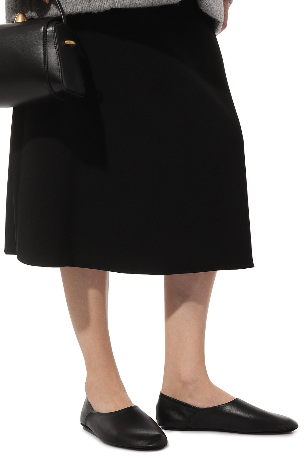 Кожаные балетки JIL SANDER, арт. J44WZ0004/P5810, фото 3