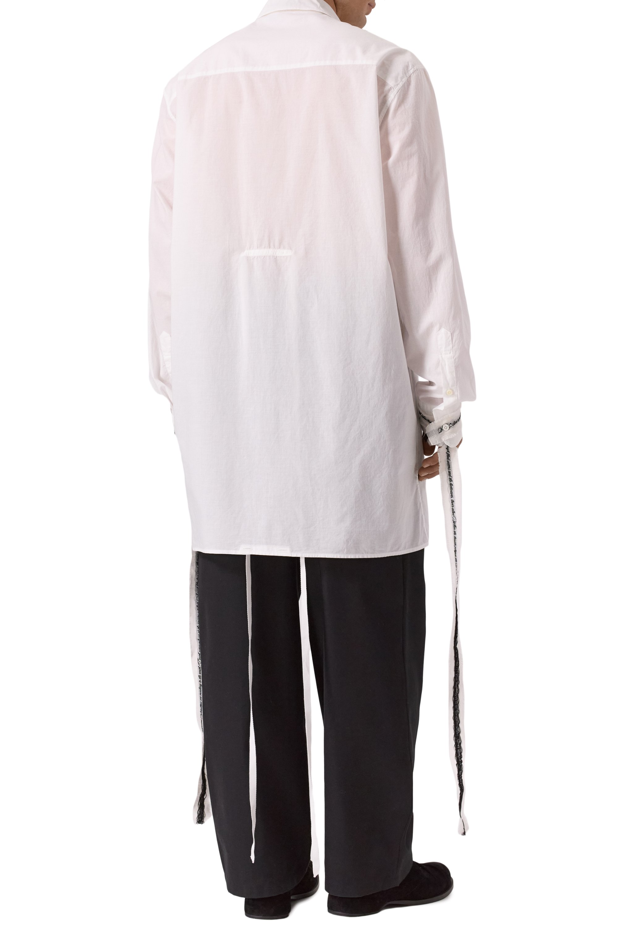 Хлопковая рубашка ANN DEMEULEMEESTER белого цвета по цене 78200 руб., арт. B0012776/FA026, фото 4 Хлопковая рубашка ANN DEMEULEMEESTER, арт. B0012776/FA026, фото 4