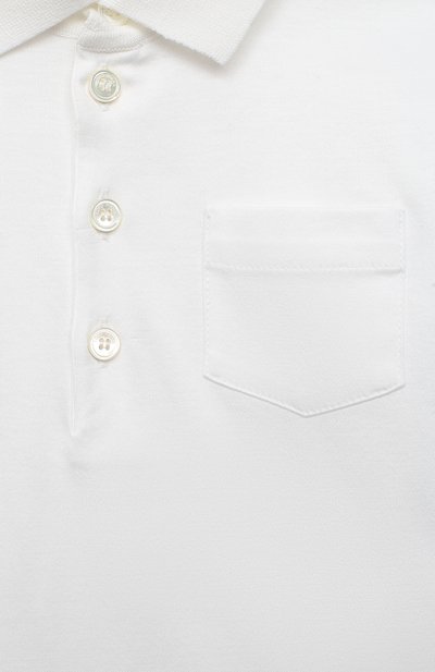 Хлопковое поло LORO PIANA белого цвета по цене 29050 руб., арт. FAL2485, фото 3 Хлопковое поло LORO PIANA, арт. FAL2485, фото 3