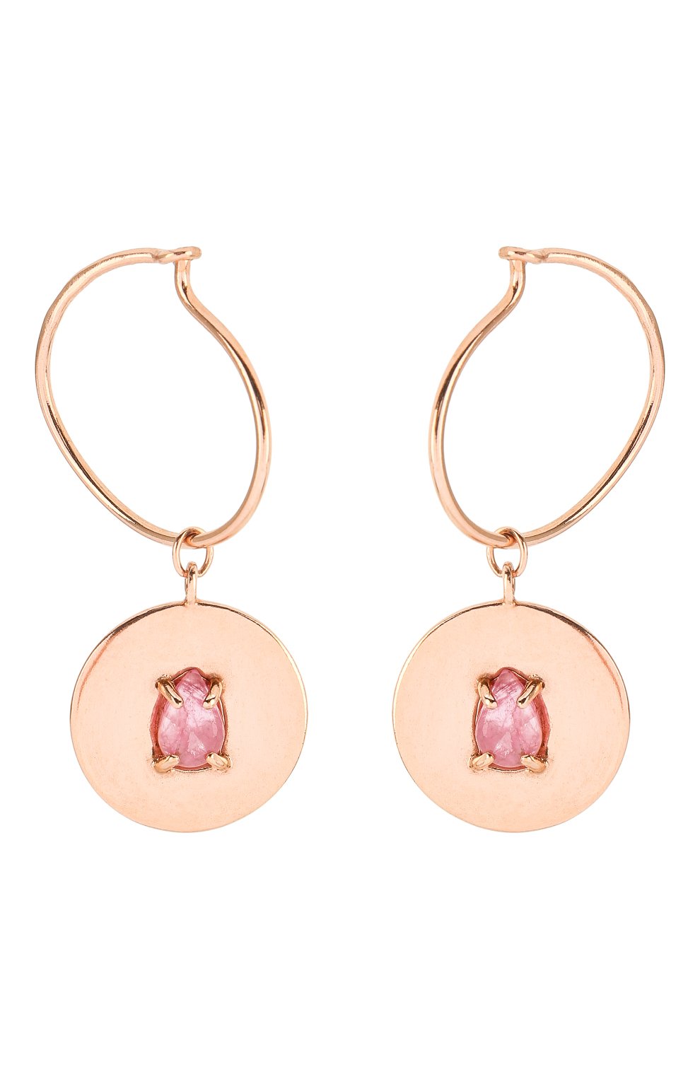 Серьги с розовым турмалином: козерог MOONKA, арт. in-er-tur, фото 1