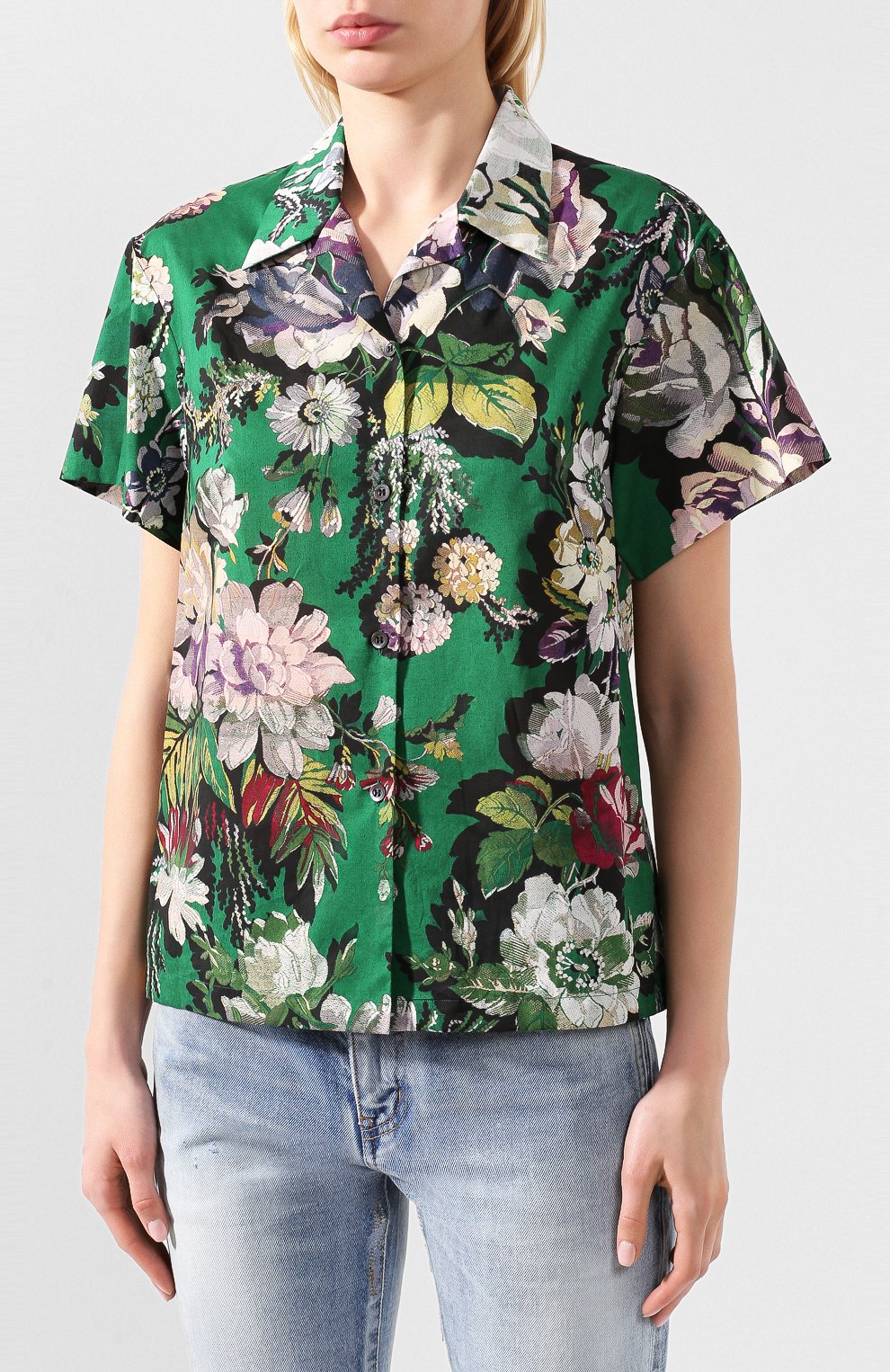 Хлопковая рубашка DRIES VAN NOTEN, арт. 201-10776-9400, фото 3