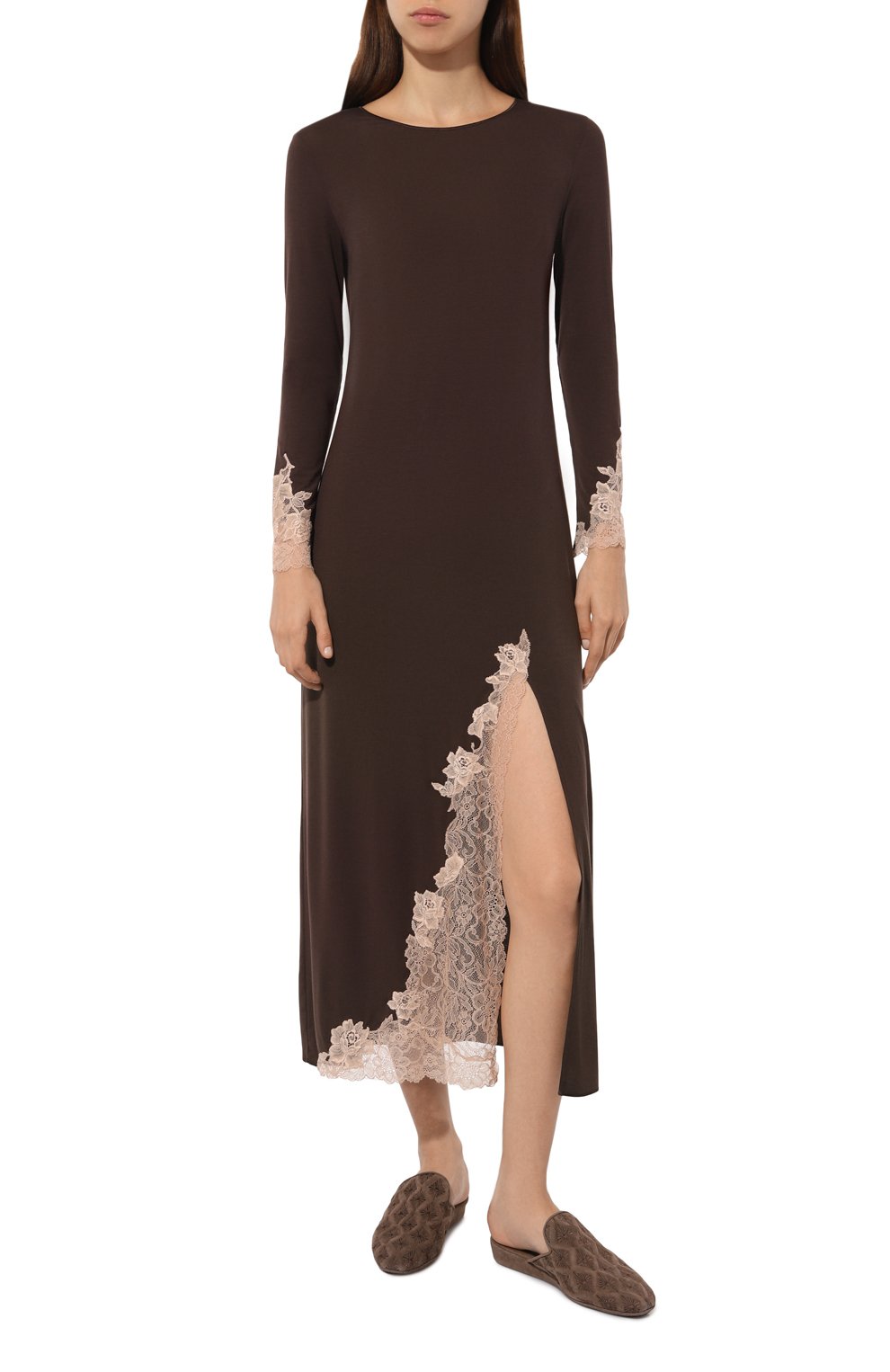 Сорочка GIANANTONIO PALADINI коричневого цвета по цене 43950 руб., арт. AC08/L, фото 2 Сорочка GIANANTONIO PALADINI, арт. AC08/L, фото 2