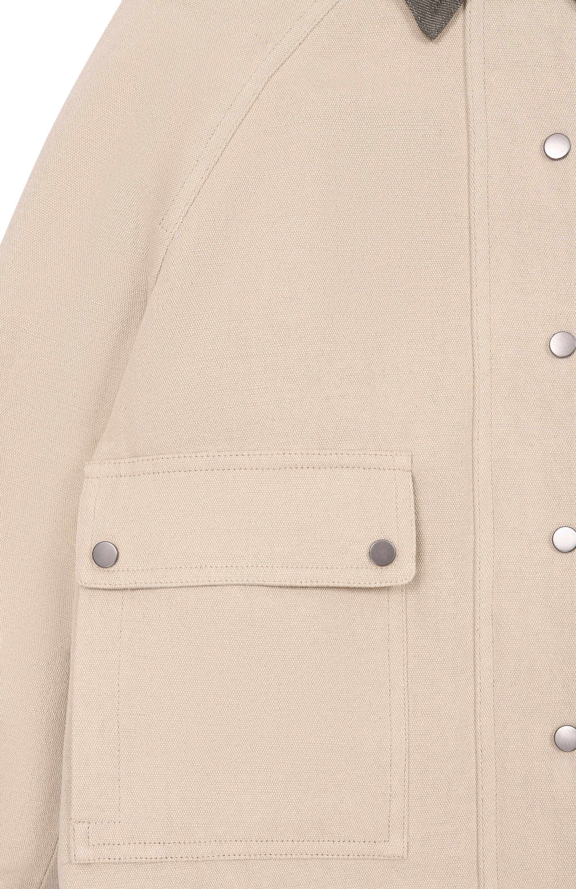 Куртка из хлопка и льна BRUNELLO CUCINELLI, арт. BL5950607B, фото 3