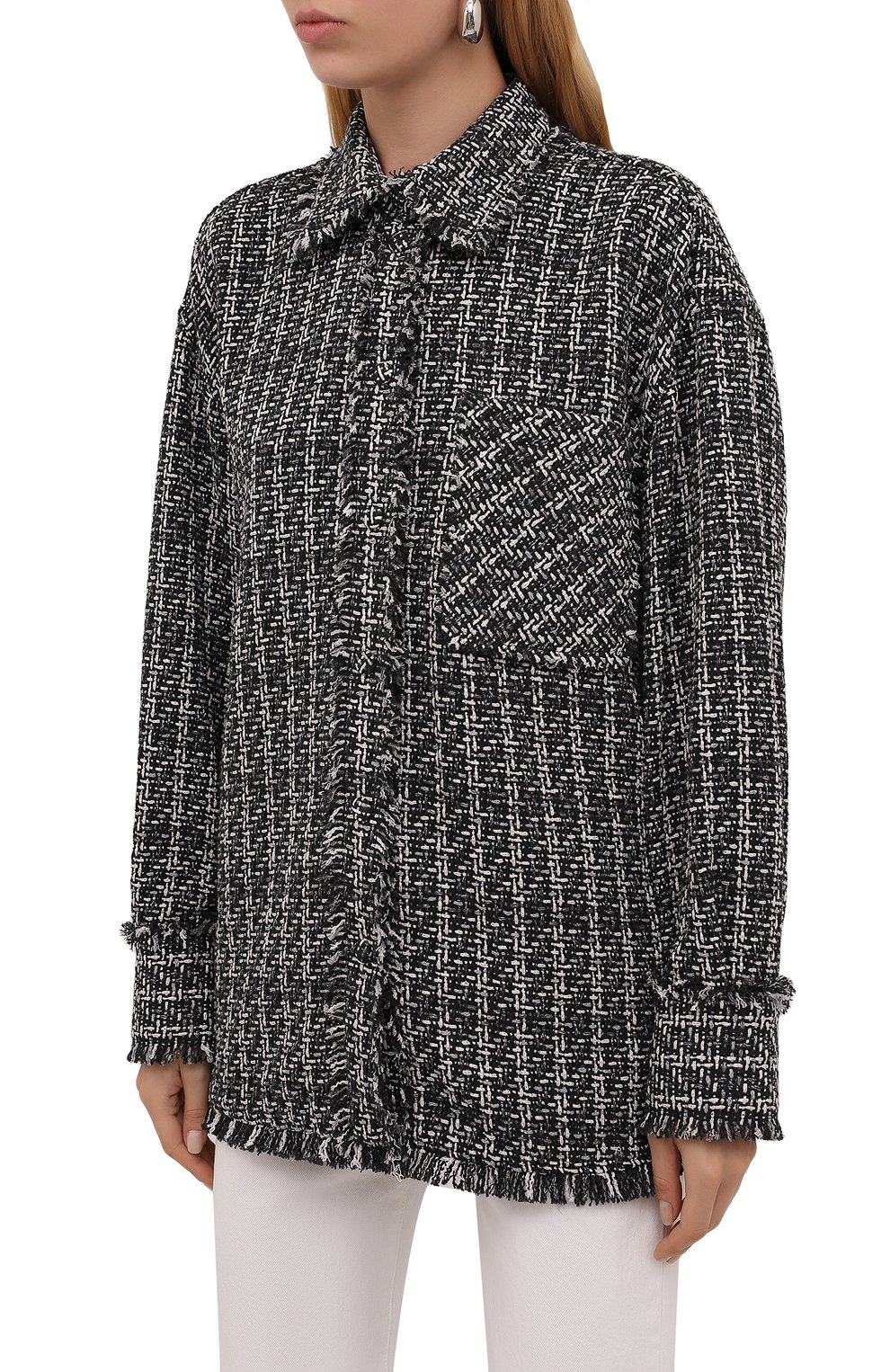 Хлопковая рубашка MSGM темно-серого цвета по цене 46350 руб., арт. 3141MDE18 217624, фото 3 Хлопковая рубашка MSGM, арт. 3141MDE18 217624, фото 3