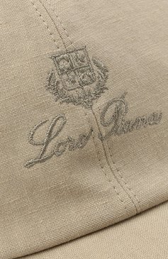 Мужская льняная бейсболка LORO PIANA бежевого цвета, арт. FAL7064 | Фото 3 (Материал: Текстиль, Лен; Материал сплава: Проставлено; Нос: Не проставлено)