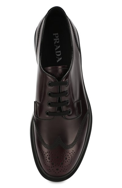 Кожаные дерби PRADA, арт. 2EG299-B4L-F0397, фото 5