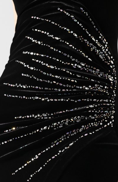 Бархатное платье-макси с декоративной отделкой BALMAIN, арт. 143509/X032, фото 5