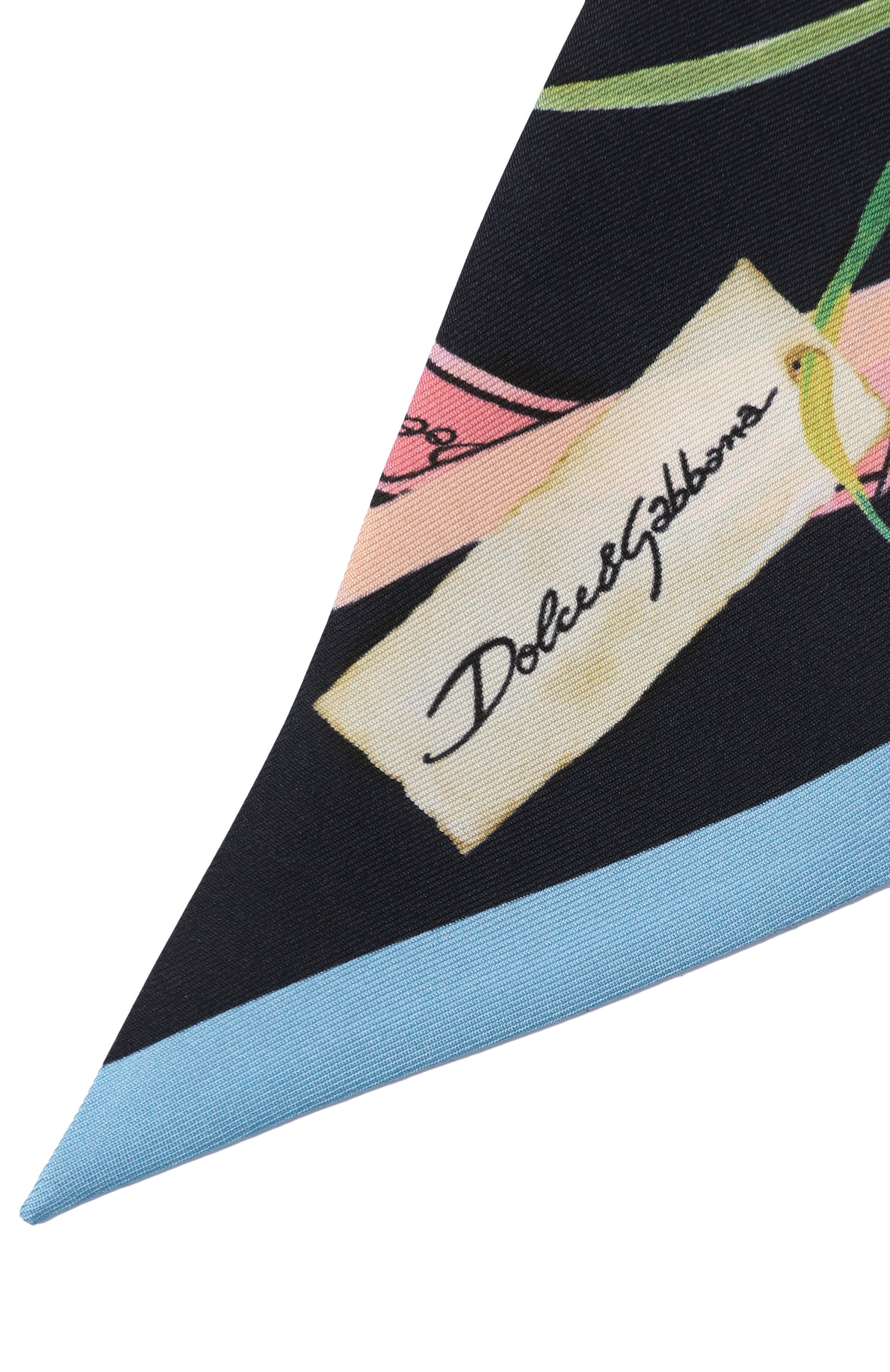 Шелковый шарф-твилли DOLCE & GABBANA разноцветного цвета по цене 24900 руб., арт. FS215A/GDC7B, фото 3 Шелковый шарф-твилли DOLCE & GABBANA, арт. FS215A/GDC7B, фото 3