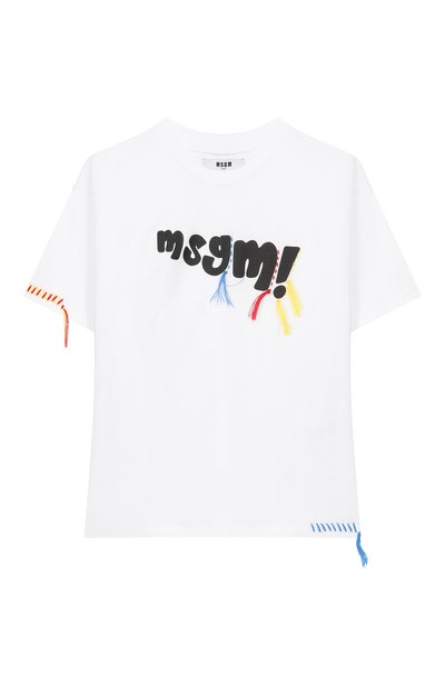 Хлопковая футболка MSGM KIDS, арт. S6MSJUTH136