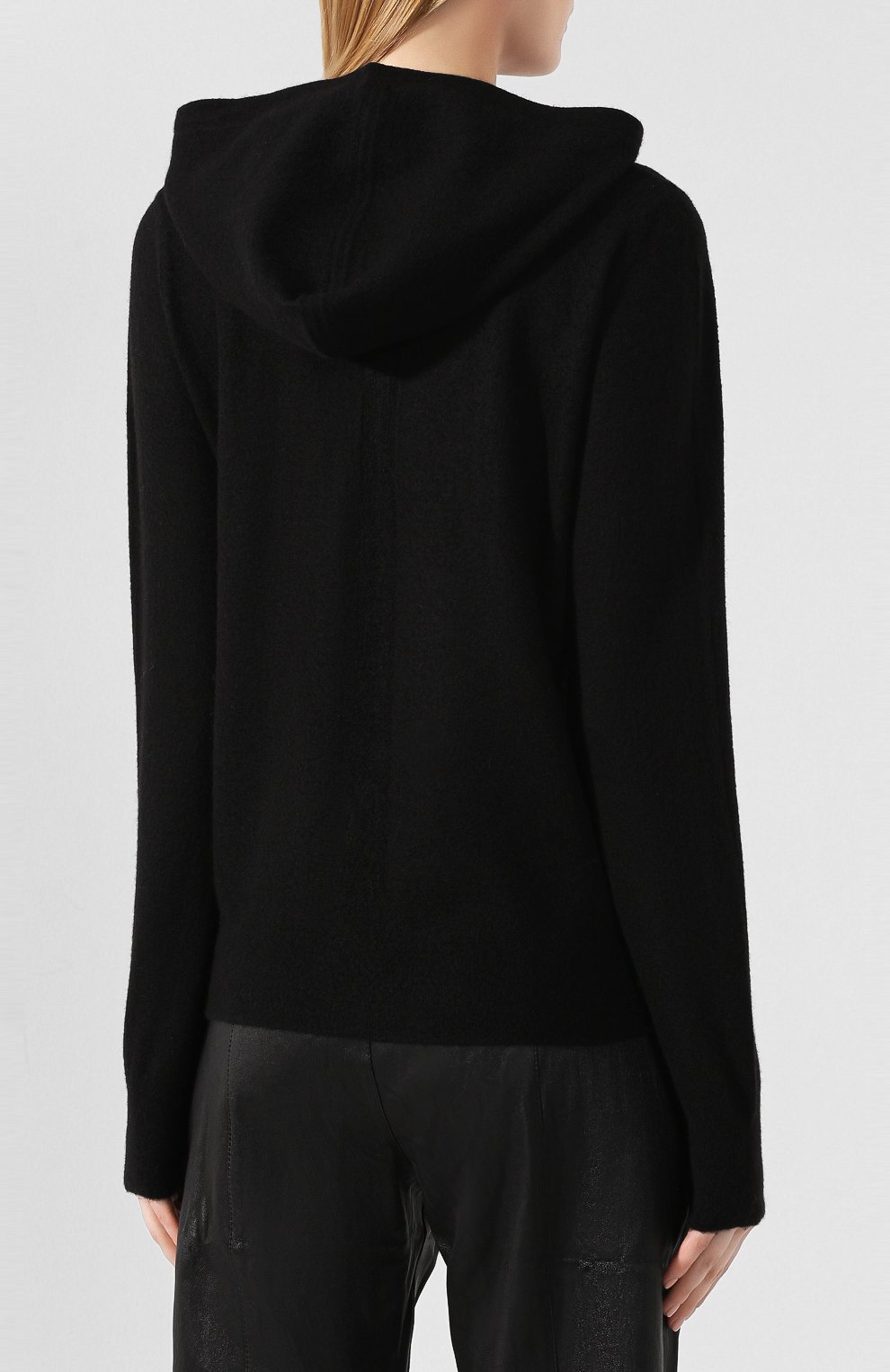 Кашемировый кардиган RICK OWENS черного цвета по цене 137000 руб., арт. RP19F5628/WSB, фото 4 Кашемировый кардиган RICK OWENS, арт. RP19F5628/WSB, фото 4