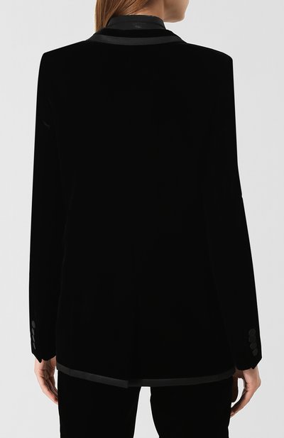 Приталенный бархатный жакет SAINT LAURENT, арт. 534246/Y525R, фото 4