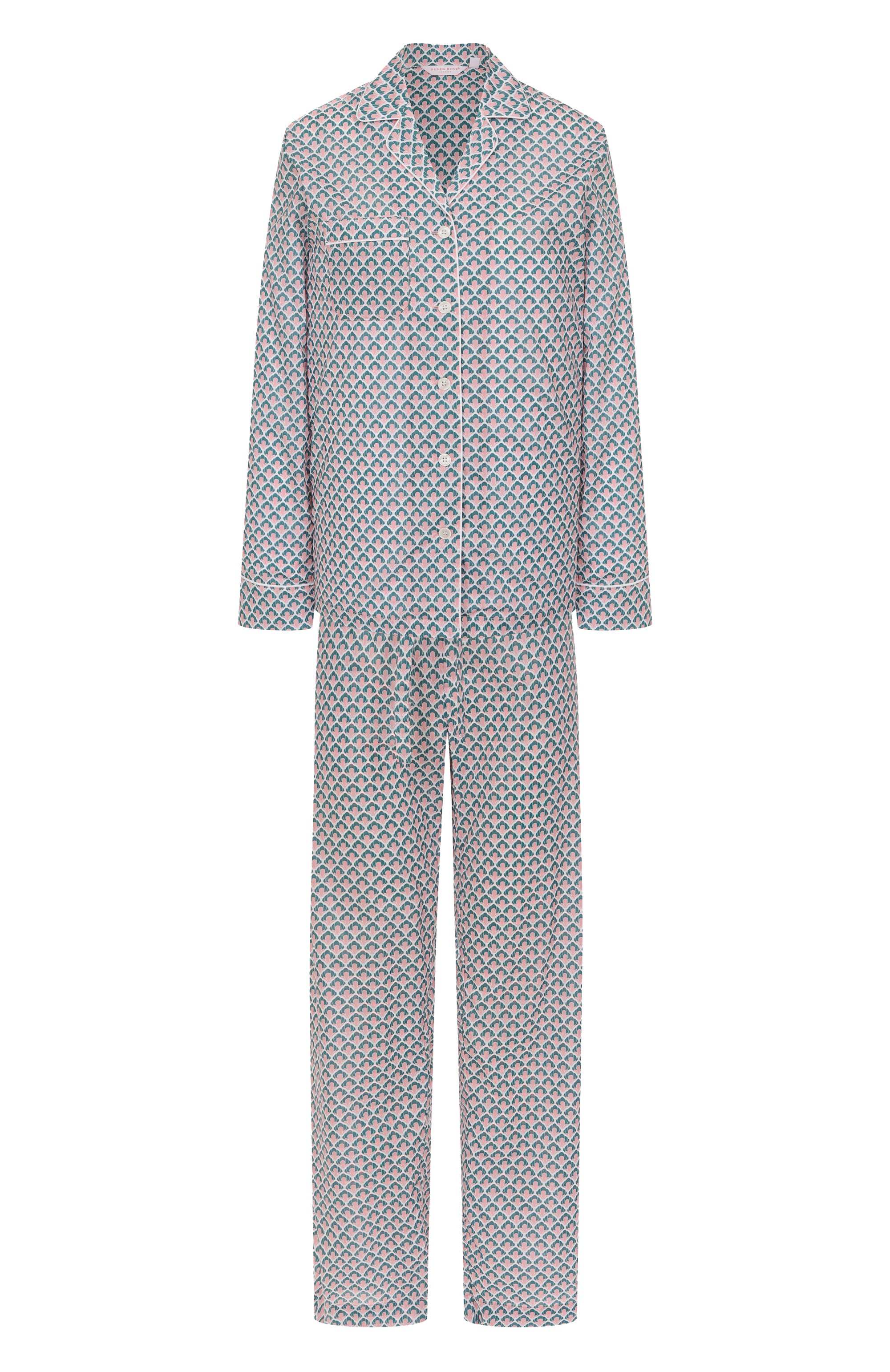 Хлопковая пижама DEREK ROSE разноцветного цвета по цене 40950 руб., арт. 2012/LEDB088, фото 1 Хлопковая пижама DEREK ROSE, арт. 2012/LEDB088, фото 1