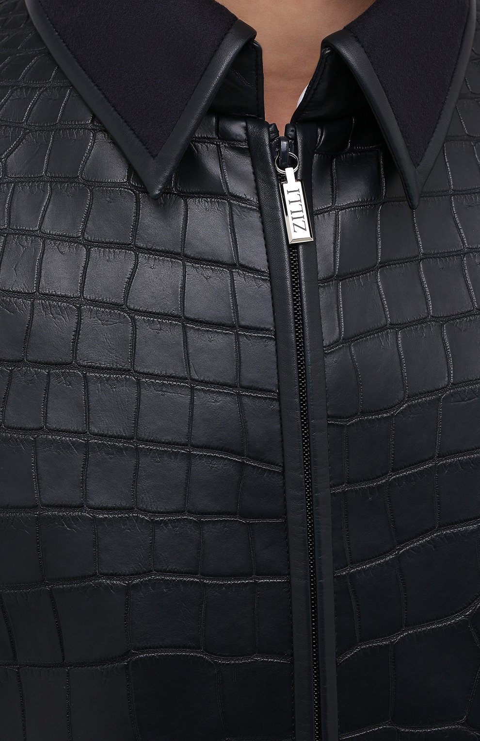 Куртка с отделкой из кожи крокодила ZILLI, арт. MAS-BRAQU-D0132/2004/CP0R, фото 5