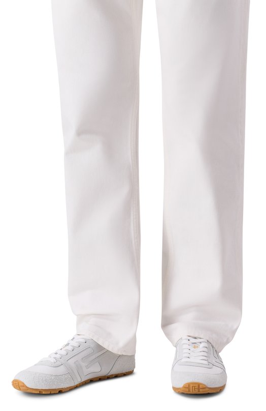 Кожаные кеды Racer 45 Balmain GM1VI410/LTNP Серый  GM1VI410/LTNP Фото 3