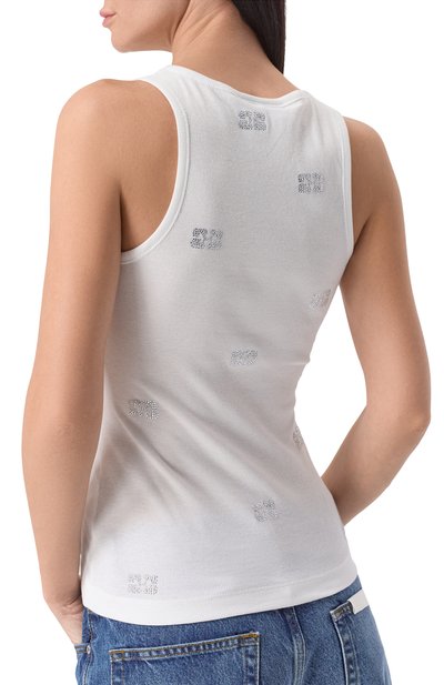 Хлопковая майка GANNI, арт. T4087, фото 4