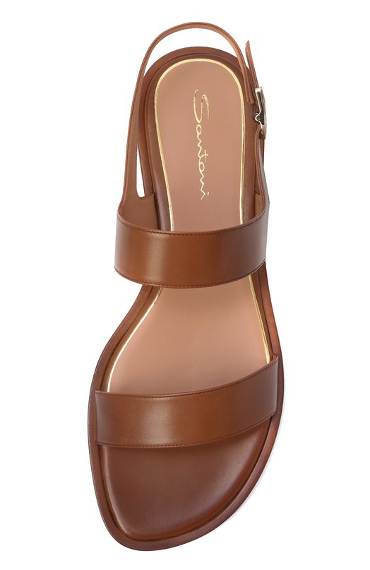 Кожаные сандалии Santoni WHWG72274HA1NEFD Коричневый  WHWG72274HA1NEFD Фото 6