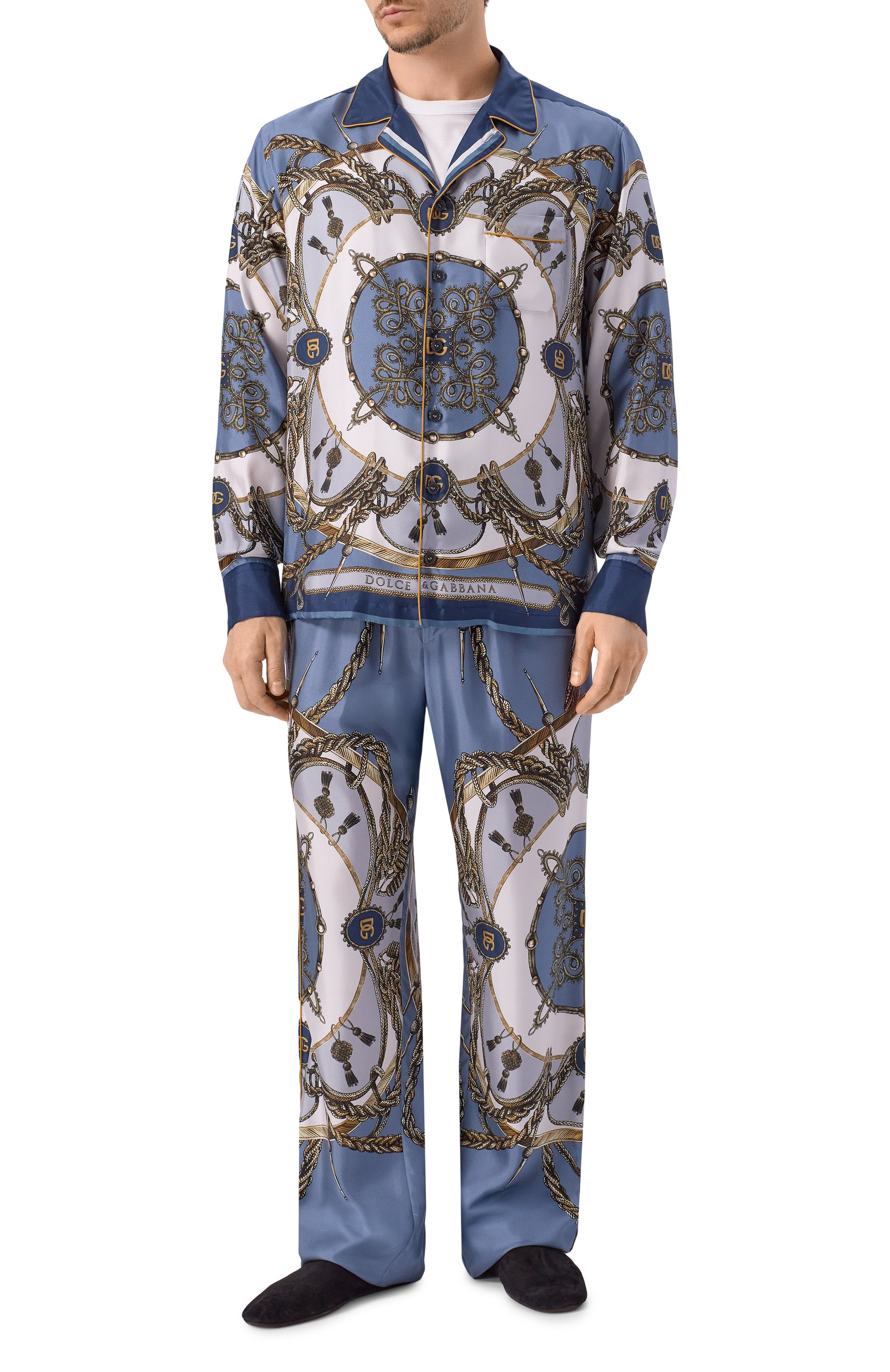 Шелковые домашние брюки DOLCE & GABBANA, арт. GVRMAT/HI12B, фото 2